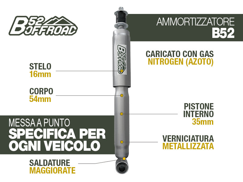 AMMORTIZZATORE B52 OFFROAD PER DAIHATSU FEROZA F300 POSTERIORE