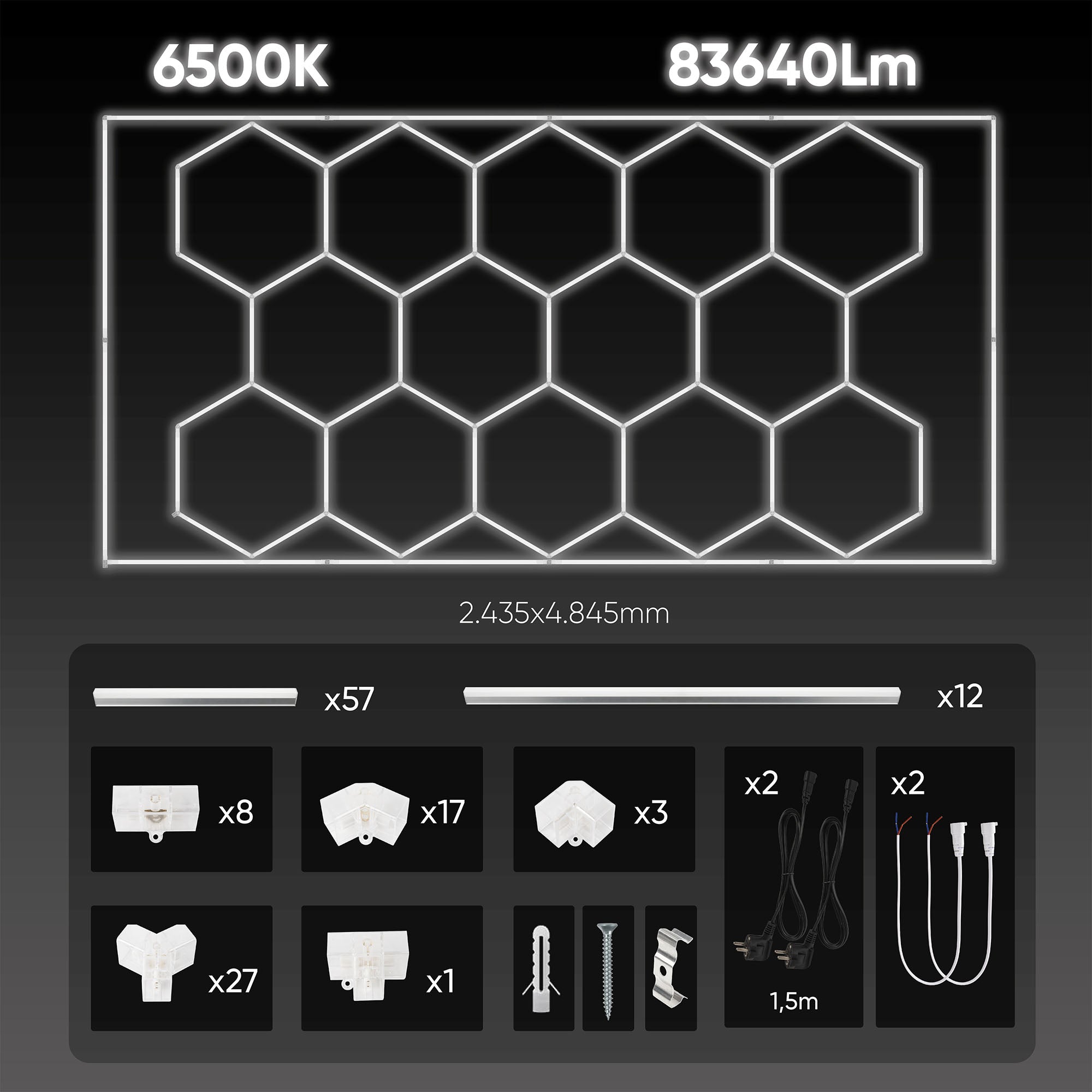 SET DI PLAFONIERE ESAGONALI A LED