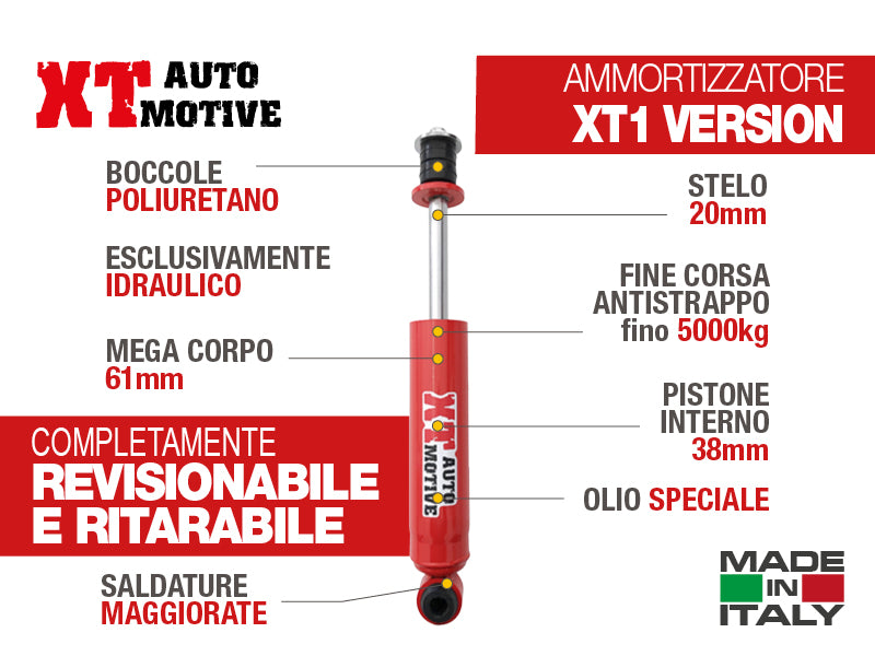 AMMORTIZZATORE XT AUTOMOTIVE +4 CM PER HYUNDAI TERRACAN ANTERIORE