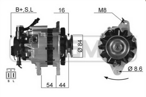 ALTERNATORE MITSUBISHI L200 / PAJERO I 2.5 D/ TD (COD. MOTORE: 4D56) - Autoricambi4x4