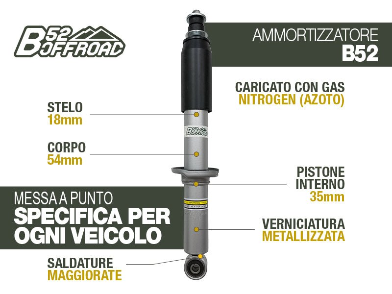 Ammortizzatore B52 Offroad per Isuzu D-max dal 2019 in POI Anteriore - Autoricambi4x4