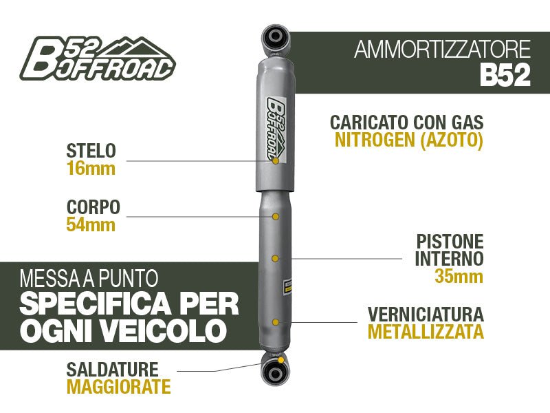 Ammortizzatore B52 Offroad per Isuzu D-max dal 2019 in POI Posteriore - Autoricambi4x4