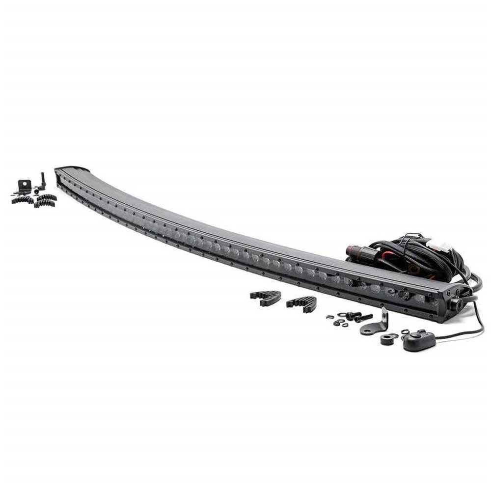 Barra luminosa LED 50" curva singola fila spot Rough Country Black Series - Autoricambi4x4