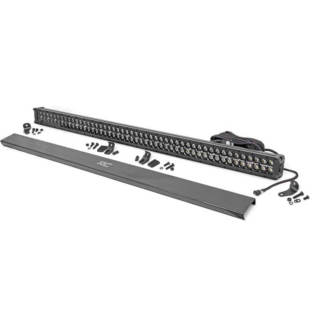 Barra luminosa LED 50" doppia fila ambra DRL spot/flood Rough Country Black Series - Autoricambi4x4