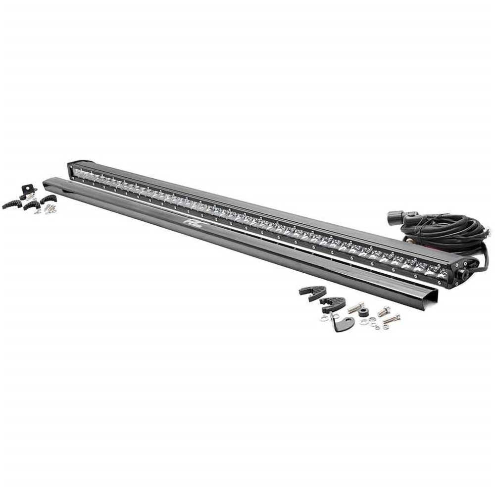 Barra luminosa LED 50" singola fila spot Rough Country Chrome Series - Autoricambi4x4