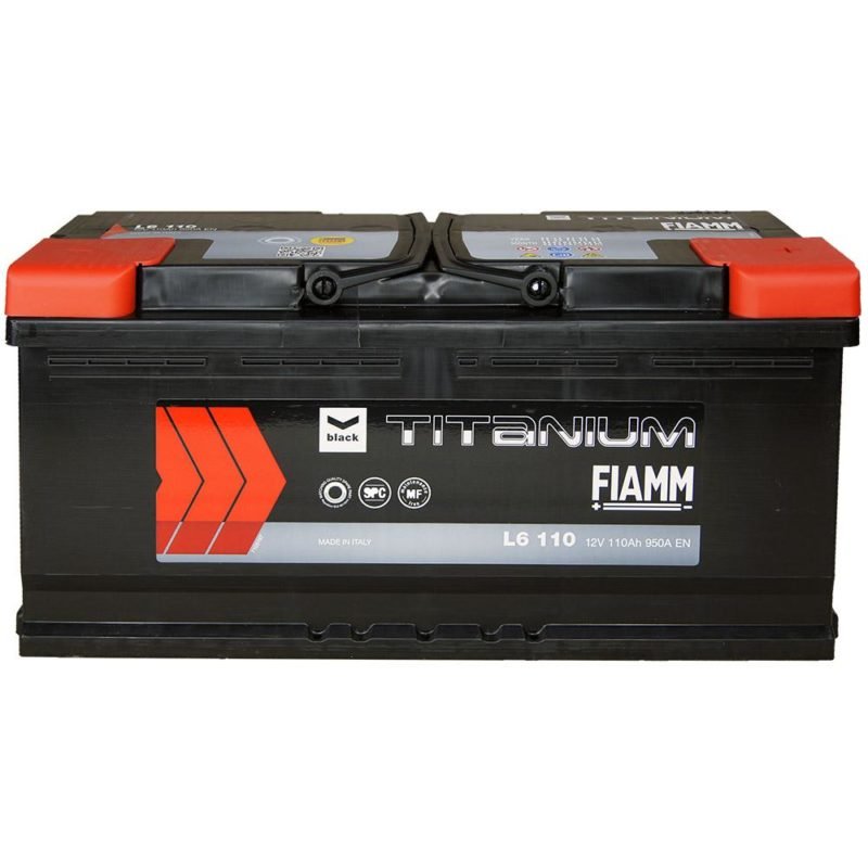 BATTERIA AUTO FIAMM 110Ah 950A 12V – BLACK TITANIUM L6 110 (DX) - Autoricambi4x4
