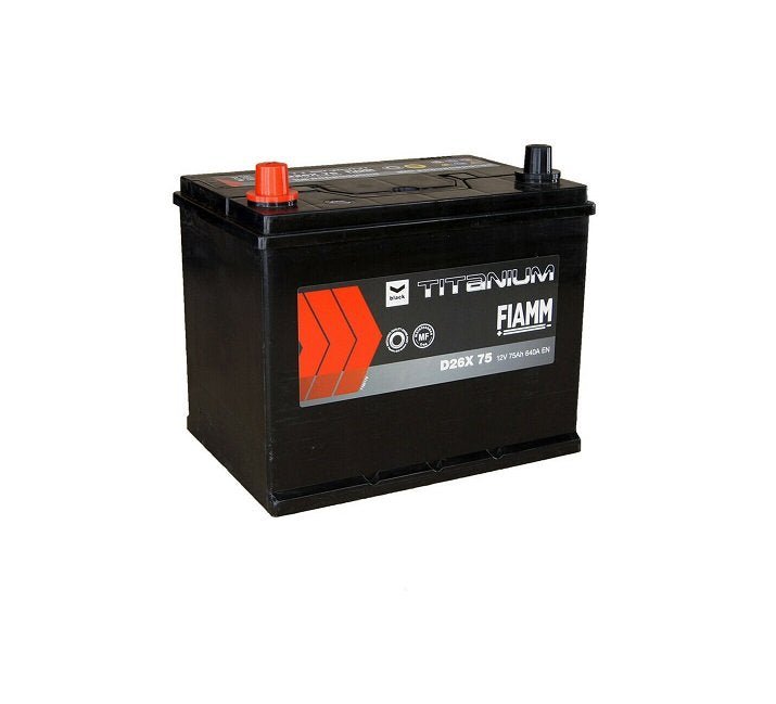 BATTERIA AUTO FIAMM 75Ah 640A 12V – BLACK TITANIUM D26X 75 (SX) - Autoricambi4x4