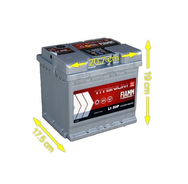 BATTERIA AUTO FIAMM L150P 50AH 460A 12V - Autoricambi4x4
