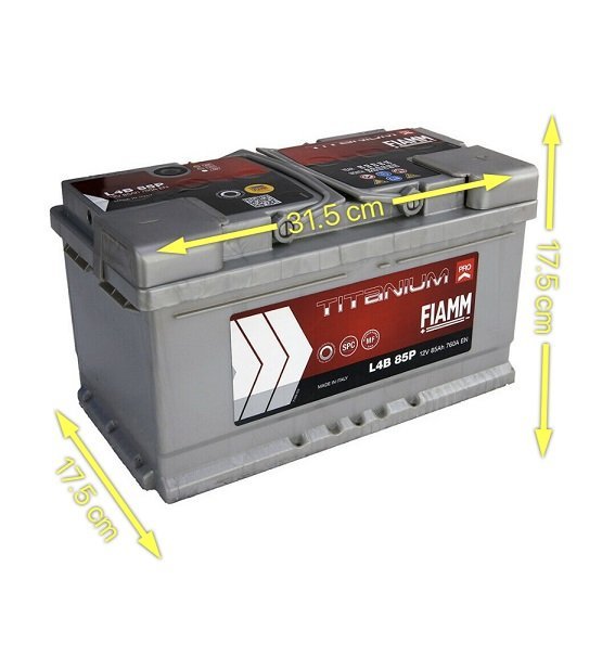 BATTERIA AUTO FIAMM L4B85P 85Ah 760A 12V - Autoricambi4x4
