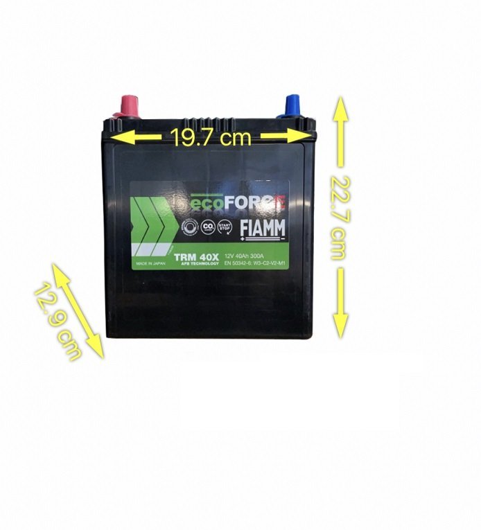 BATTERIA AUTO FIAMM TRM40X 40Ah 300A 12V SX AGM START&STOP - Autoricambi4x4