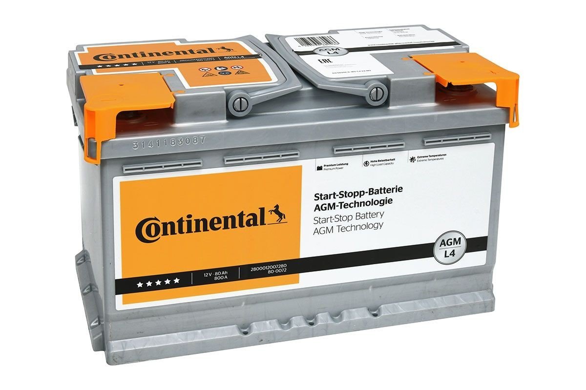 BATTERIA AUTO START - STOP CONTINENTAL AGM L4 80/ 800 EN - Autoricambi4x4