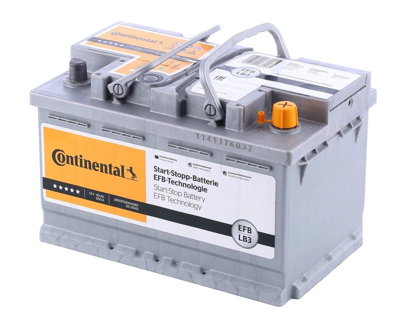 BATTERIA AUTO START - STOP CONTINENTAL EFB LB3 65/ 650 EN - Autoricambi4x4