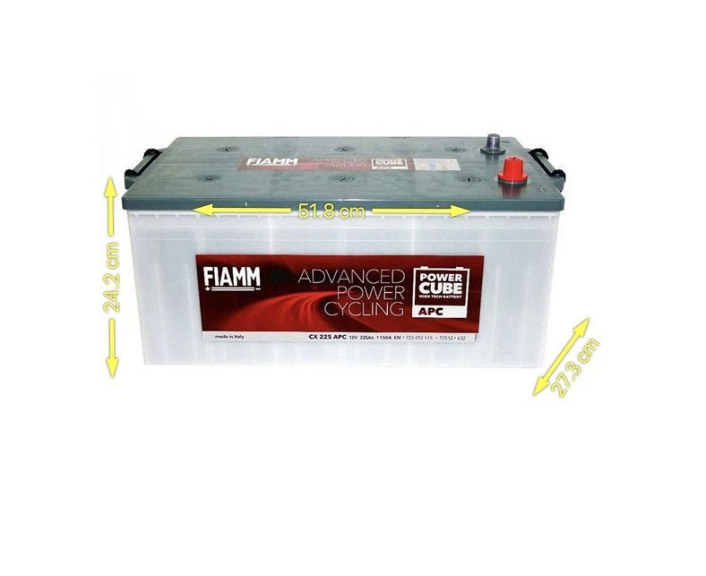 BATTERIA TRATTORE CAMION FIAMM 225Ah 1150A 12V – APC POWERCUBE CX225 (SX) - Autoricambi4x4