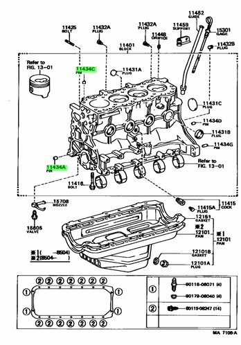 BOCCOLA MONOBLOCCO PER CENTRAGGIO TESTATA TOYOTA (ORIGINALE) - Autoricambi4x4