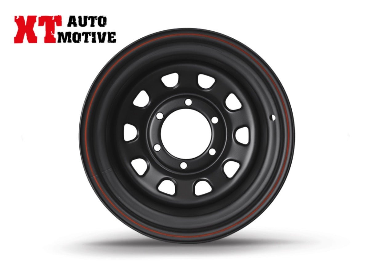 CERCHIO 15x10 ET - 44 DAYTONA NERO PER MITSUBISHI - Autoricambi4x4