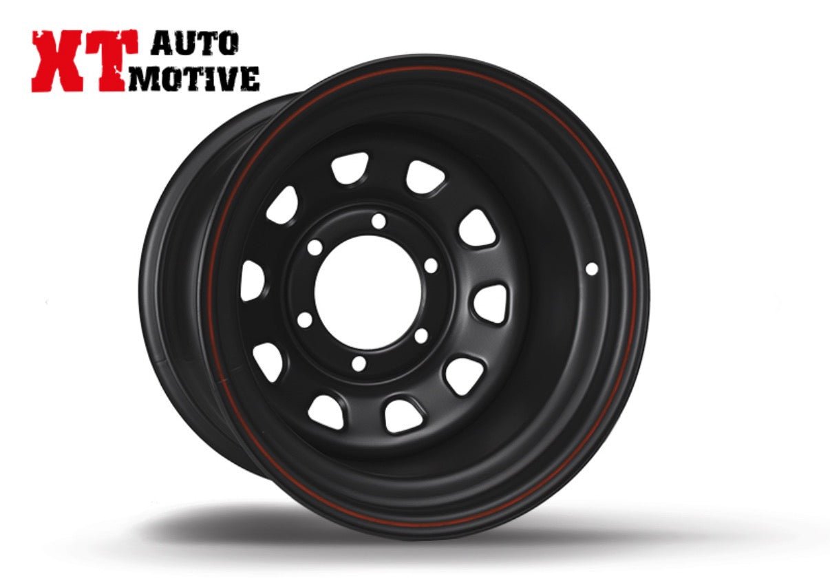 CERCHIO 15x10 ET - 44 DAYTONA NERO PER MITSUBISHI - Autoricambi4x4
