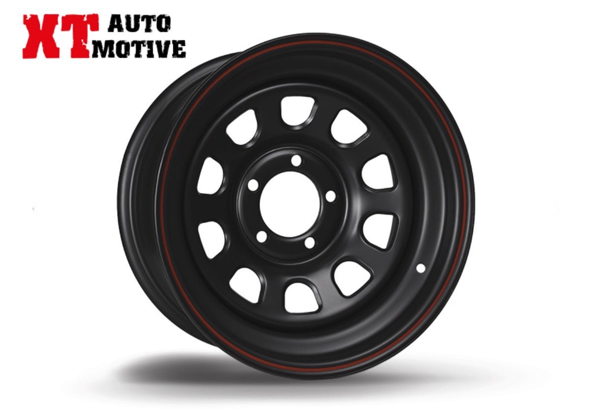 CERCHIO 15x7 ET - 12 DAYTONA NERO PER JEEP - Autoricambi4x4