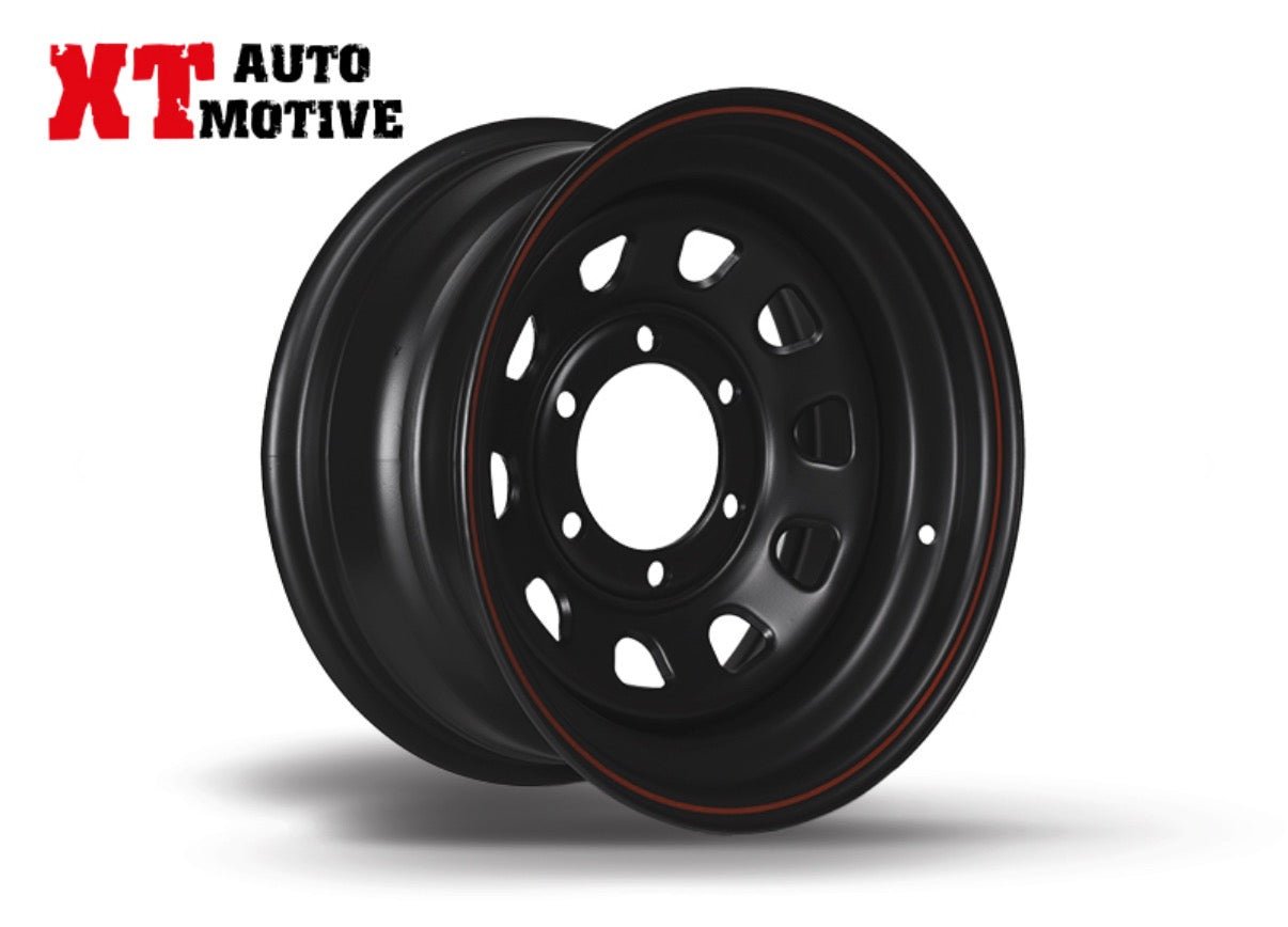 CERCHIO 15x7 ET - 12 DAYTONA NERO PER MITSUBISHI - Autoricambi4x4