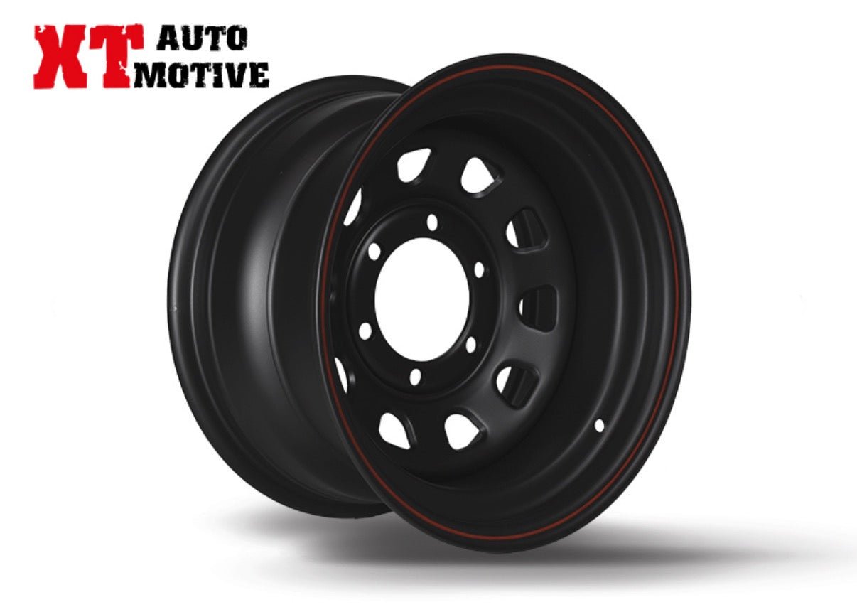 CERCHIO 15x8 ET - 30 DAYTONA NERO PER HYUNDAI - Autoricambi4x4