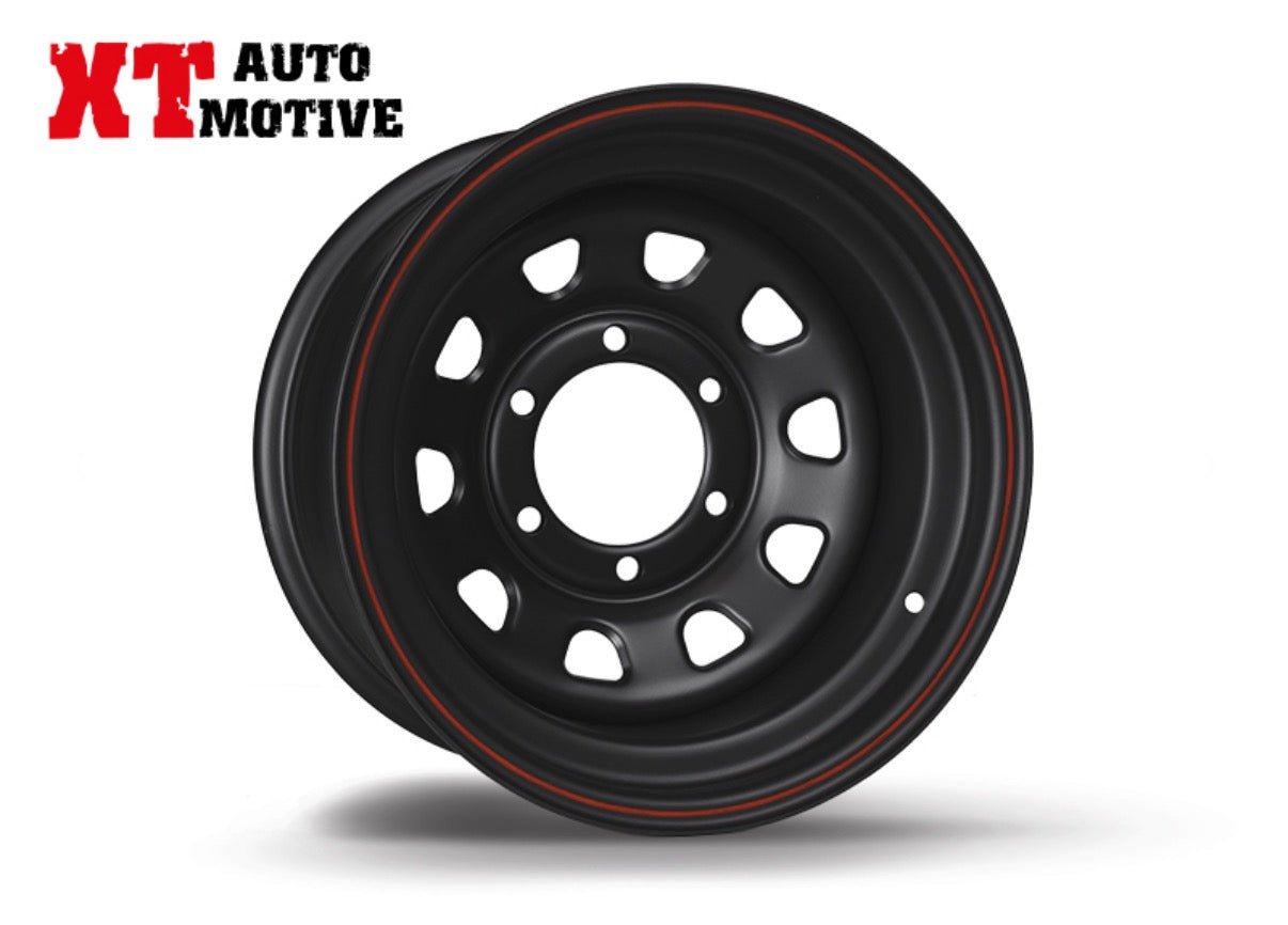 CERCHIO 15x8 ET - 30 DAYTONA NERO PER MITSUBISHI - Autoricambi4x4