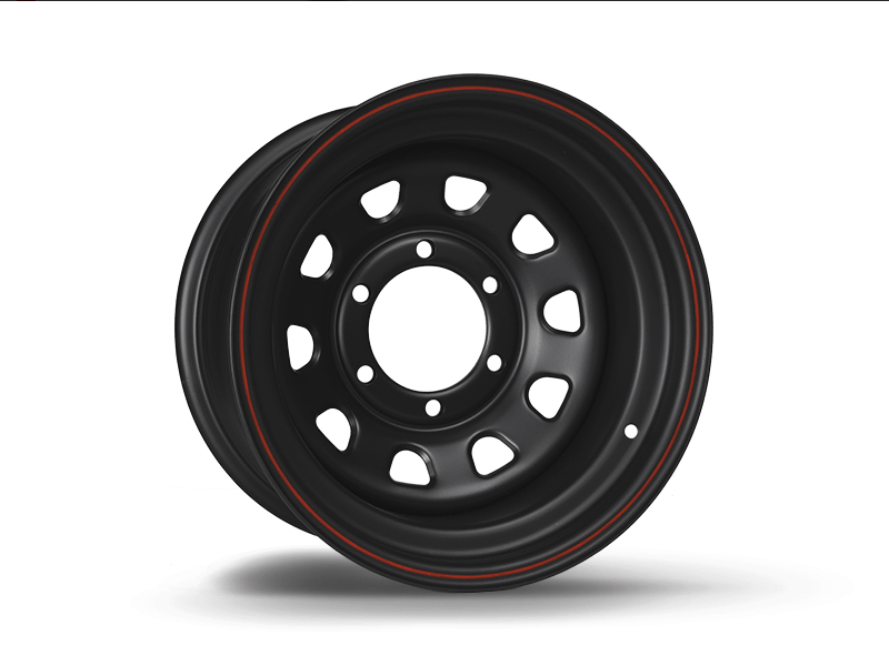 CERCHIO 16x8 ET - 25 DAYTONA NERO PER NISSAN - Autoricambi4x4