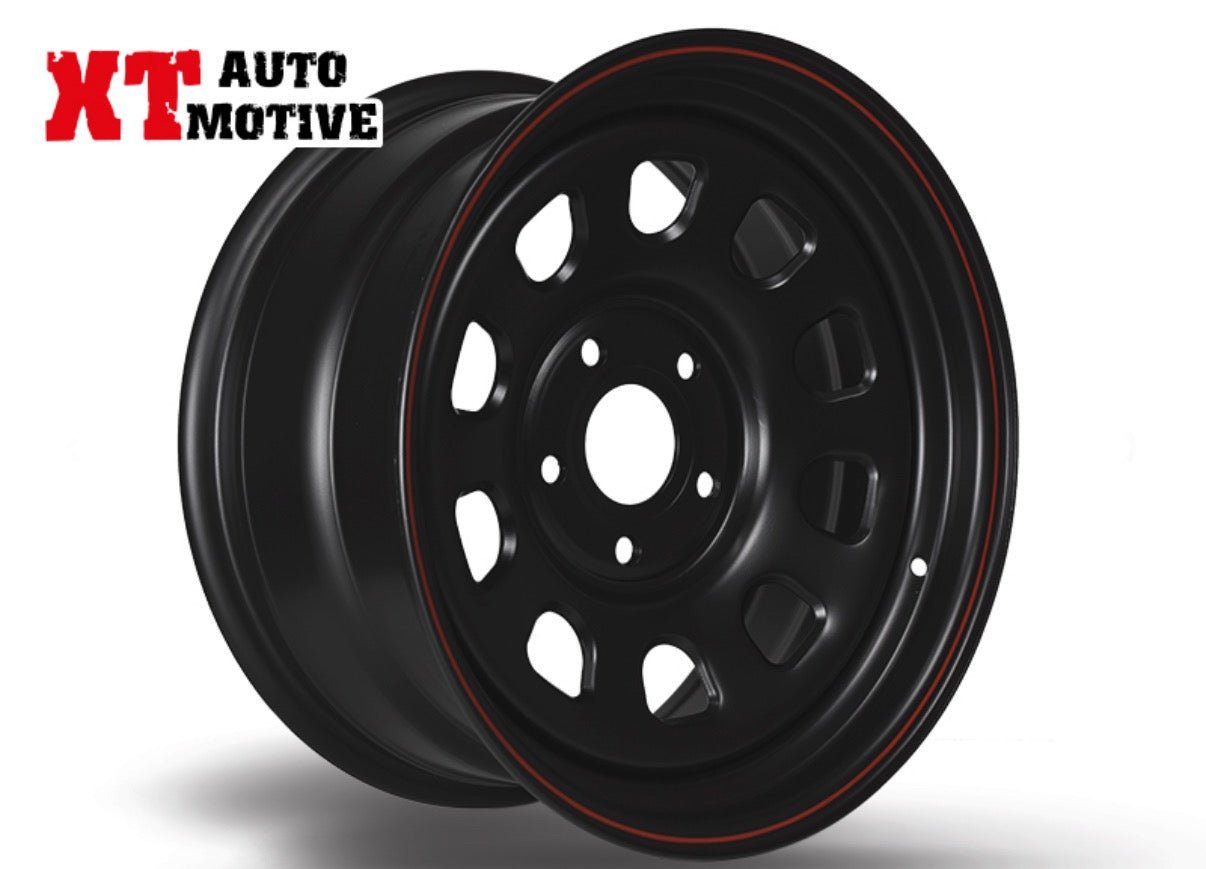 Cerchio 17X8 ET 10 Daytona nero per Jeep - Autoricambi4x4 - vista 3