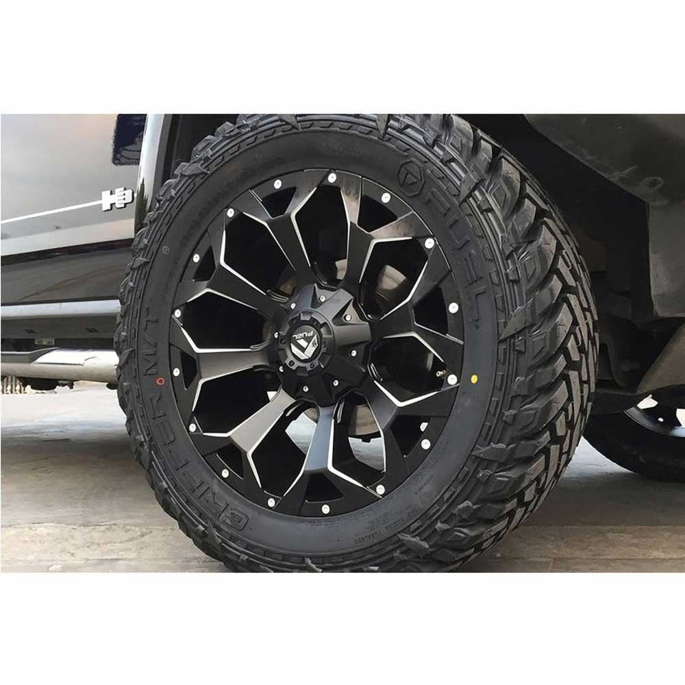 Cerchio in lega D546 Assault Nero Opaco Fresato Fuel - Autoricambi4x4