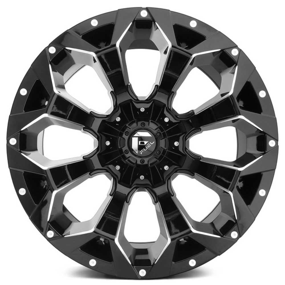 Cerchio in lega D576 Assault Nero Lucido Fresato Fuel - Autoricambi4x4