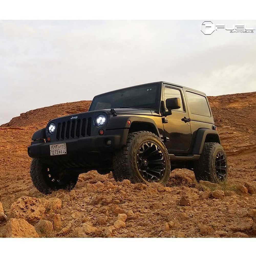 Cerchio in lega D576 Assault Nero Lucido Fresato Fuel - Autoricambi4x4