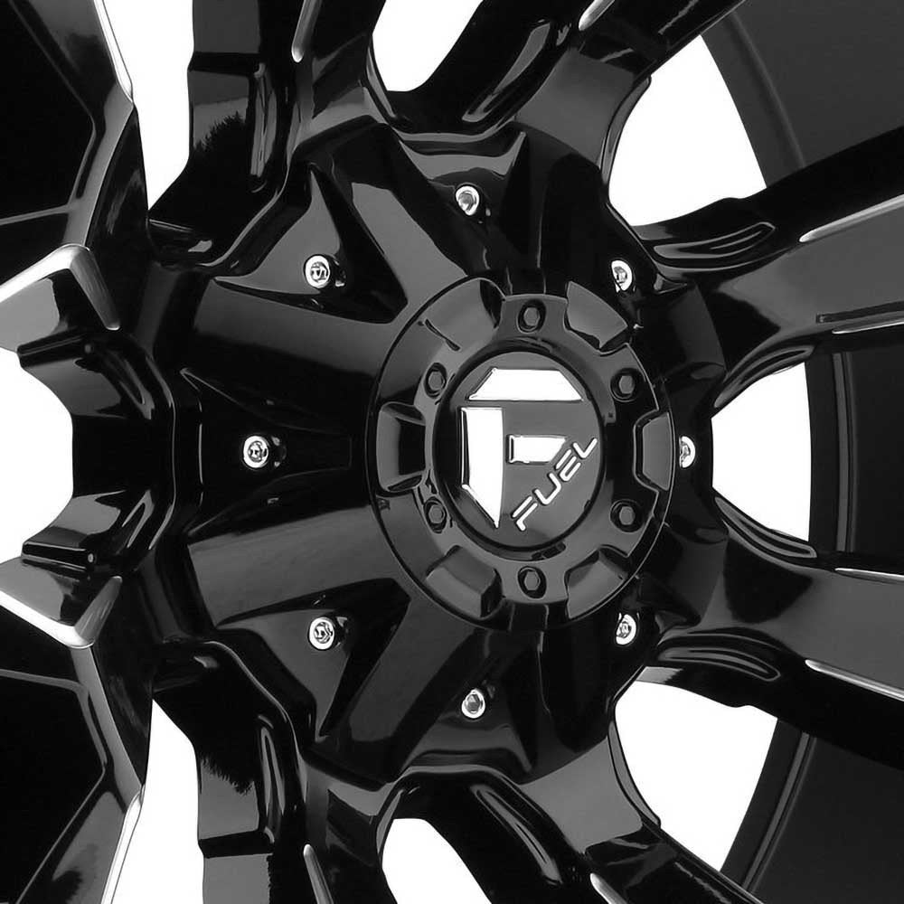 Cerchio in lega D576 Assault Nero Lucido Fresato Fuel - Autoricambi4x4