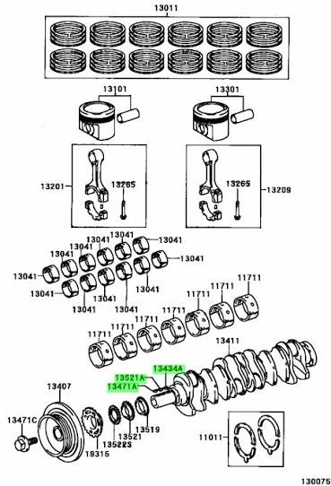 CHIAVETTA PER PULEGGIA TOYOTA (ORIGINALE) - Autoricambi4x4