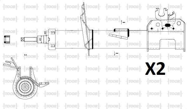 COPPIA AMMORTIZZATORI ANTERIORI DESTRO E SINISTRO FIAT PANDA 4X4 (_169) DAL 2004 - Autoricambi4x4