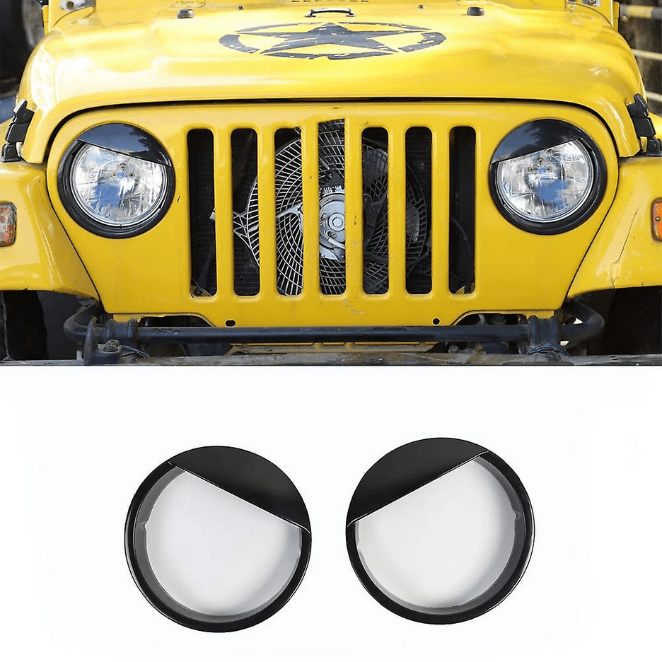 COPPIA CORNICI FARO ANTERIORE/ COPERTURA FARI JEEP WRANGLER TJ - Autoricambi4x4