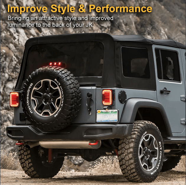 COPPIA FANALI POSTERIORI A LED JEEP WRANGLER JK - Autoricambi4x4