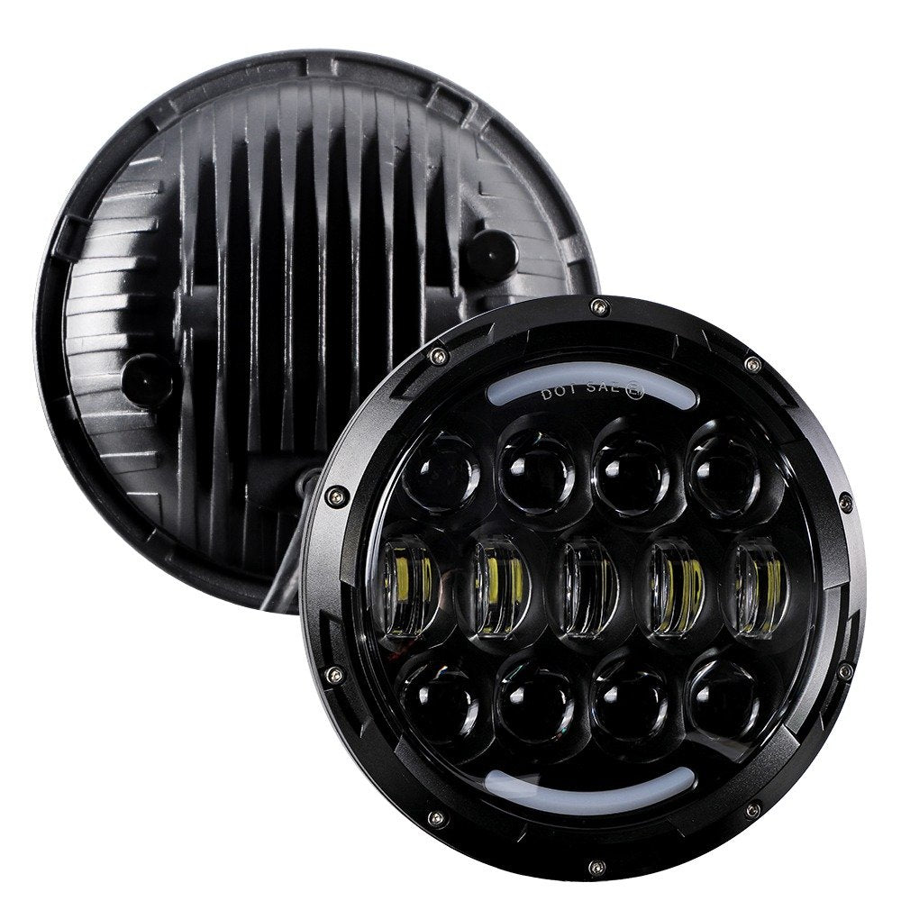 COPPIA FARI FULL LED 7'' DA 105W - Autoricambi4x4
