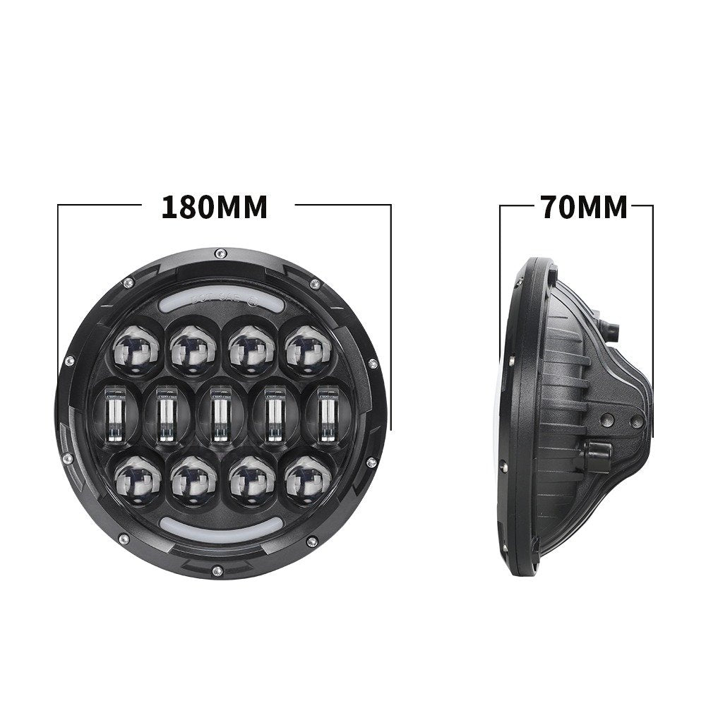 COPPIA FARI FULL LED 7'' DA 105W - Autoricambi4x4