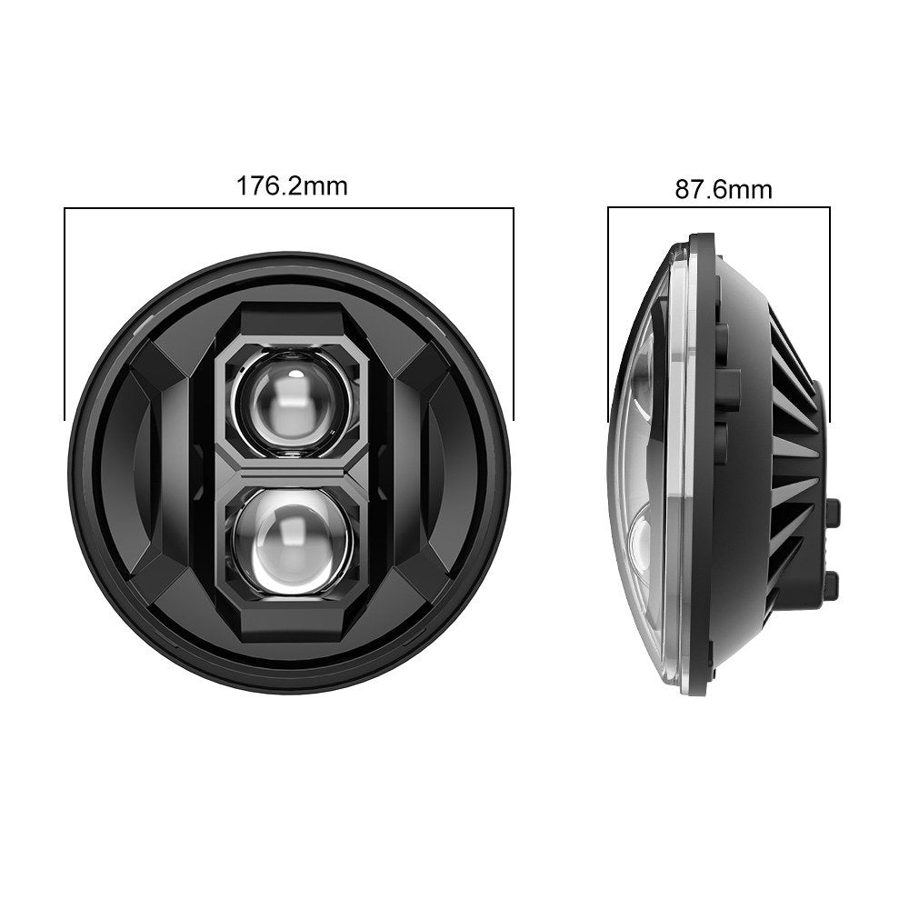 COPPIA FARI FULL LED 7'' DA 55W - Autoricambi4x4