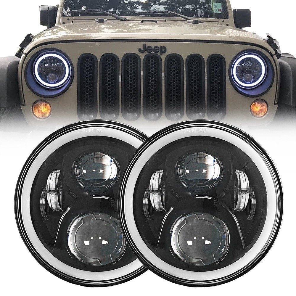 COPPIA FARI FULL LED 7'' DA 60W - Autoricambi4x4