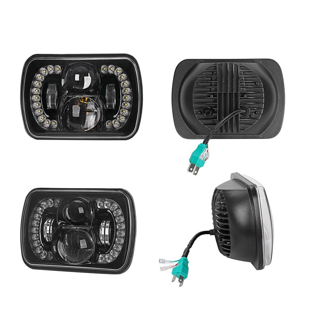 COPPIA FARI FULL LED DA 60W (RETTANGOLARE) - Autoricambi4x4