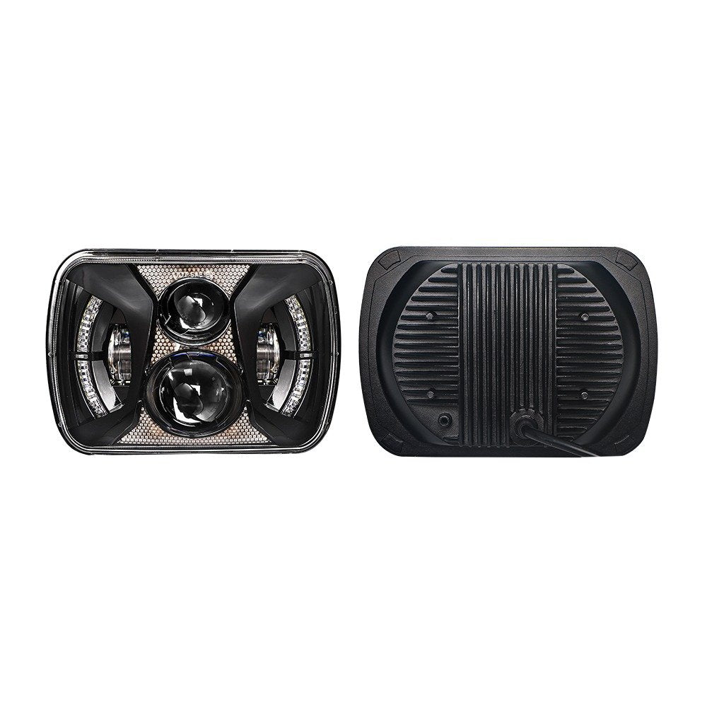 COPPIA FARI FULL LED DA 75W (RETTANGOLARE) - Autoricambi4x4