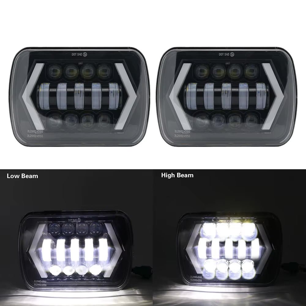 Coppia FARI FULL LED da 90W (Rettangolare) - Autoricambi4x4 - vista 3