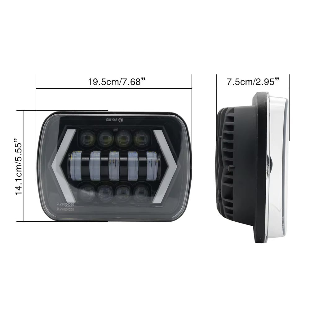 Coppia FARI FULL LED da 90W (Rettangolare) - Autoricambi4x4 - vista 4