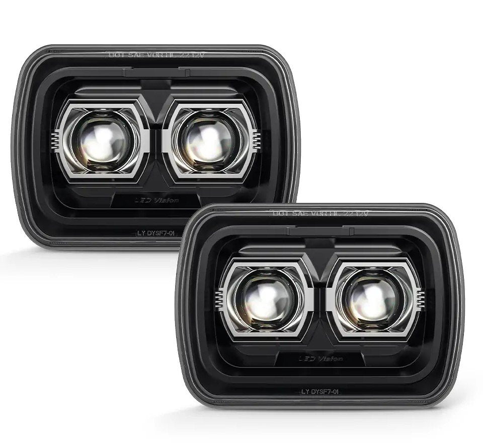 COPPIA FARI FULL LED (RETTANGOLARE) - Autoricambi4x4