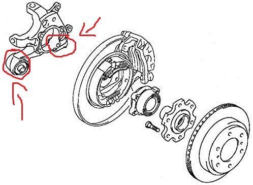 COPPIA SILENTBLOCK FUSO A SNODO POSTERIORE MITSUBISHI PAJERO - Autoricambi4x4
