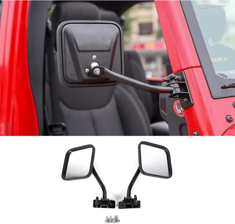 COPPIA SPECCHI JEEP WRANGLER YJ - TJ - JK - JL/ JEEP CJ5 - CJ7 - Autoricambi4x4