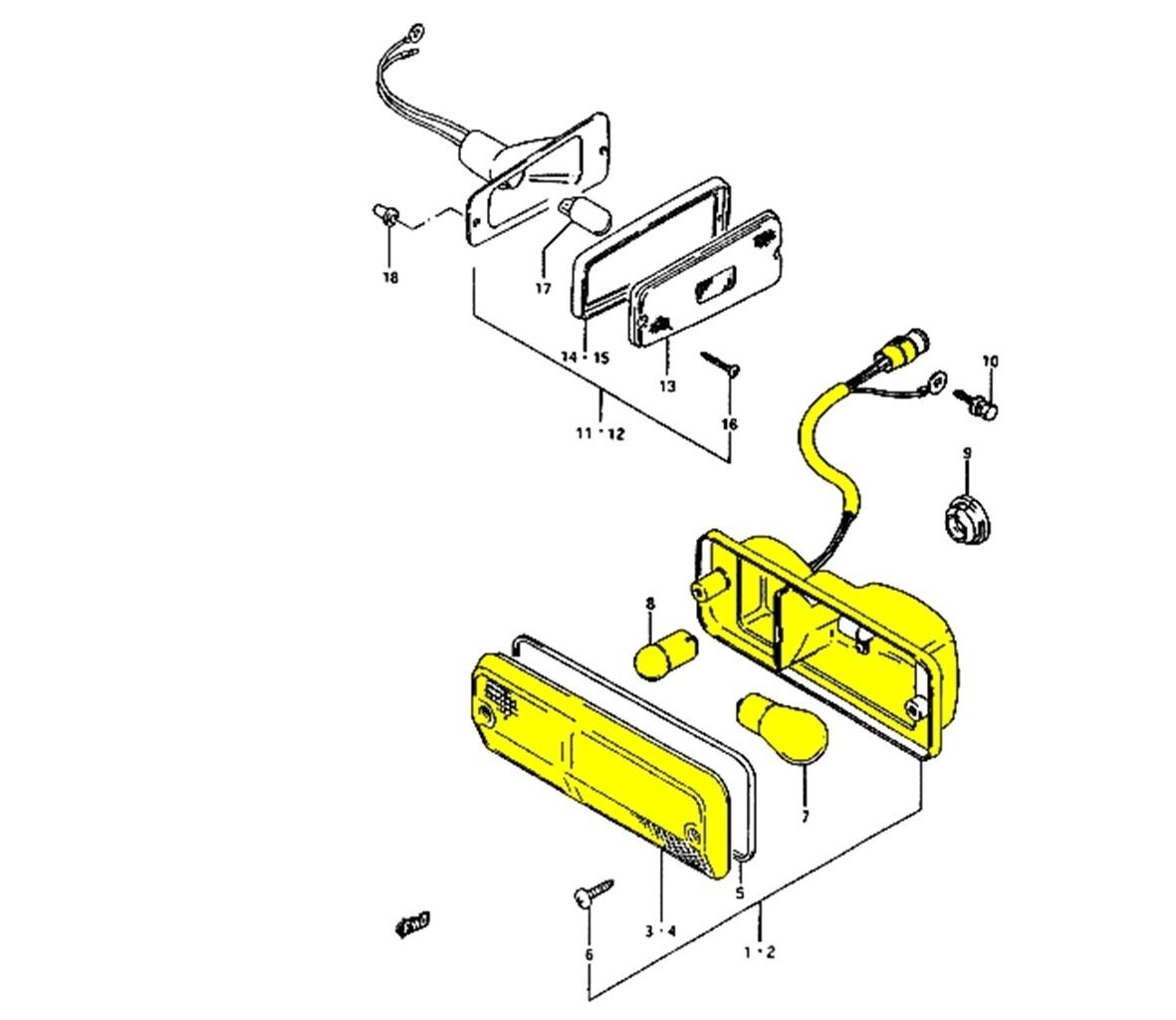 FANALE/ FRECCIA ANTERIORE DESTRO SUZUKI SJ410/ SJ413/ SAMURAI/ SANTANA - Autoricambi4x4