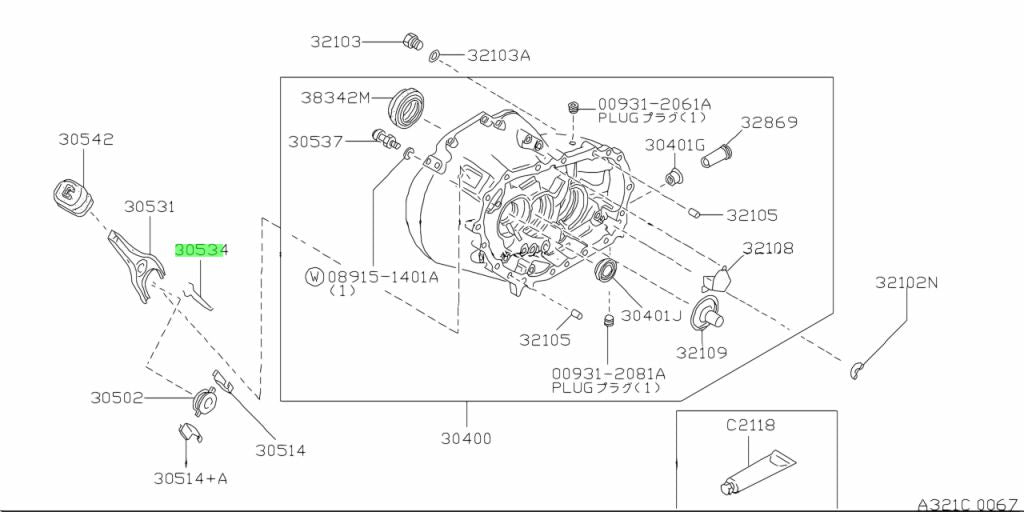 Fermo/ molla leva frizione Nissan King CAB/ Navara/ Terrano (Originale) - Autoricambi4x4 - vista 3