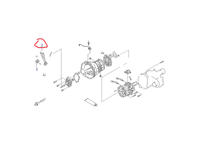 Forcella frizione Nissan Terrano II (Originale) - Autoricambi4x4 - vista 3