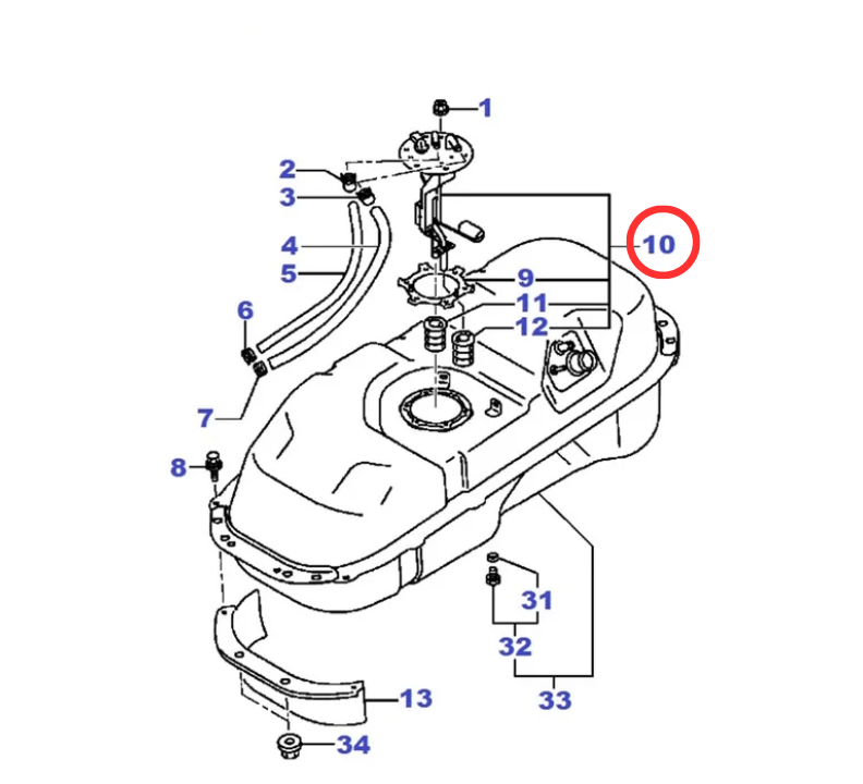 Galleggiante Serbatoio Carburante Mitsubishi L200 dal 2005 (Originale) - Autoricambi4x4 - vista 4