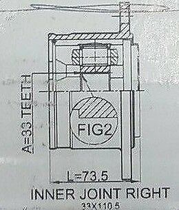 GIUNTO OMOCINETICO LATO CAMBIO ANTERIORE DESTRO 33X110.5 MITSUBISHI PAJERO III DAL 2000/ PAJERO SPORT I - Autoricambi4x4